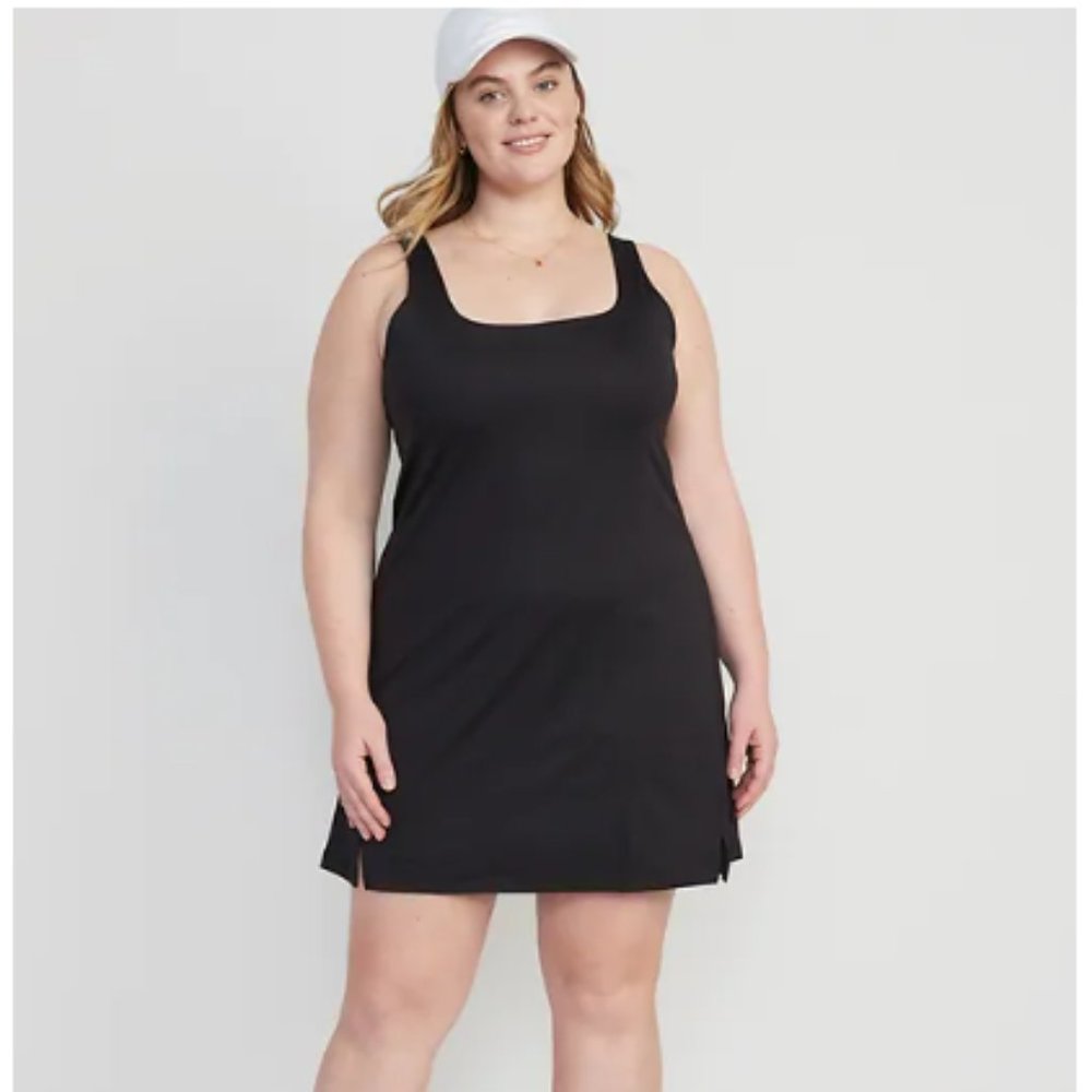 PowerSoft Sleeveless Shelf-Bra Support Dress for Women